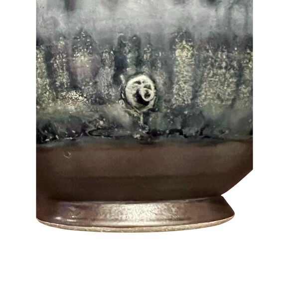 Brad Tucker Studio Pottery Lidded Jar Vase Blue Glaze Handmade Stoneware Art - Picture 7 of 10